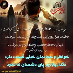 زینب به خاطر حجاب وحفظ عفت وحیا 📿❤