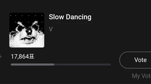 موزیک Slow Dancing برای استیج اینکیگایو نامزد شده و تو جا