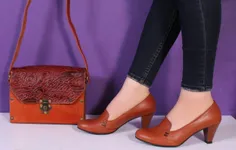 کفش زنانه مجلسی مدل آزیتا چرم طبیعی کد 132 - خاص باش مارک