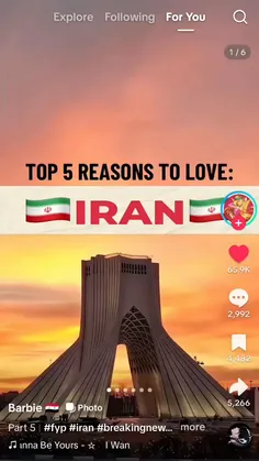 ایران از نگاه خارجیا پارت ۱ 🇮🇷اسلاید اخر اشاره ب شاهکار موشکی ایران داره🤏🏻❤️‍🔥