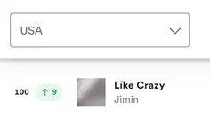 Like Crazy has re-entered Top 100 of USA Spotify Chart wi