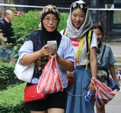 #حجاب در#چین ! این عکس از حیاط یکی از مساجد در چین گرفته 