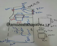 الگوی پیراهن جین دخترانه.قسمت جلو