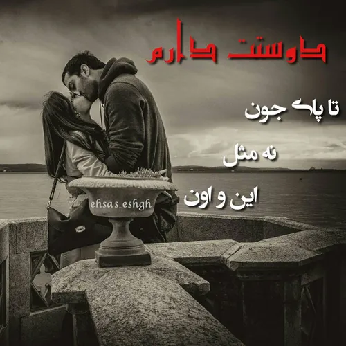 واقعا دوستت دارم تا پای جون نه مثل این و اون......دوستت د