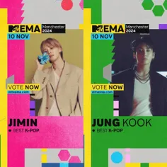 ≻ جیمین و جونگکوک در بخش 'Best Kpop' برای مراسم EMA 2024 