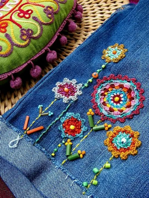 ایده های رنگی برای خوشگل سازی شلوار جین