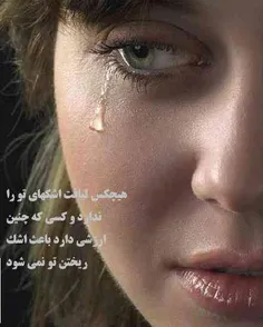 اشک هایت را خودت پاک کن دیگران رهگذرن