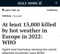 ▫️سازمان جهانی بهداشت: حداقل ۱۵۰۰۰ اروپایی بر اثر موج گرم