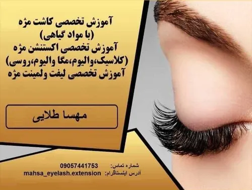 آموزش خدمات مژه با نازلترین قیمت در منطقه