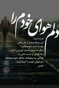 دلم هواے خودم را ڪرده است