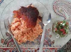 کته گوجه و سالاد شیرازی..دیروز خودم درست کردم..اووووم..