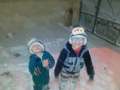 برف بازی  امشب پسرهام