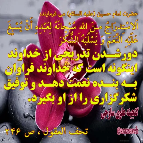 حضرت امام حسین ع می فرمایند: