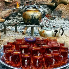 #طبیعت  #چای آتشی در  دل طبیعت زیبا .