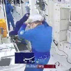 تمیز کردن فضاپیمای شنزوی چین در فضاسه فضانورد چینی در 
