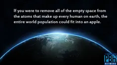 اگر بتونید فضای خالی اتم هارو حذف کنید کل جمعین کره زمین 
