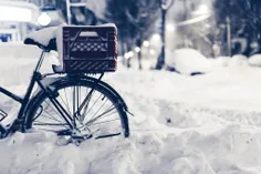 #برف#زمستان#winter#snow#ice#یخ#دوچرخه#