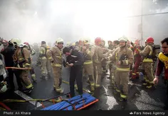 تعدادی از آتش‌نشانان محبوس در موتورخانه پاساژ پلاسکو با ه