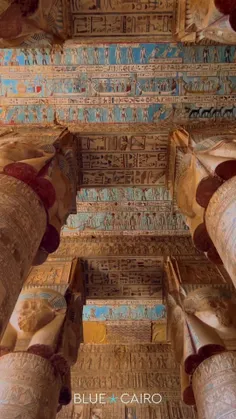 سقف یکی از معابد مصر باستان 😯
