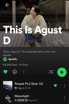 کاور پلی لیست "This Is Agust D" تغییر کرد و آهنگ "People 