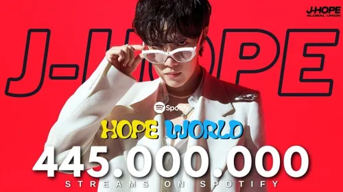 آلبــوم ”Hope World“ از هوسوک در مجموع به 445 میلیـون است