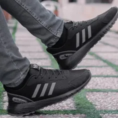 🏆کفش ورزشی Adidas مردانه مشکی طوسی مدل Matikan