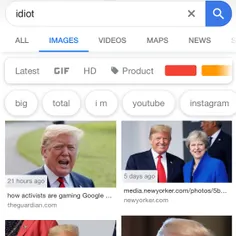دونالد ترامپ خودش رو نابغه میدونه ولی وقتی کلمه "idiot" ب
