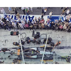 Guests participate in the pit-lane walk, stopping to enjo