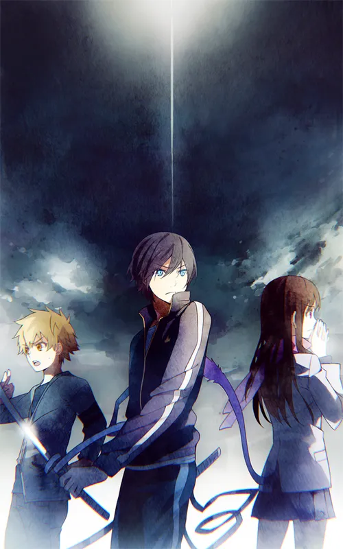 Noragami yato💙 yukine💛 hiyori💜 anime fan art