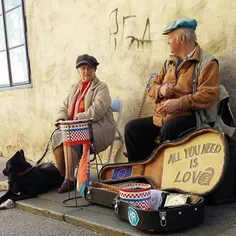All you need is love... and lova (money). Busker's philos