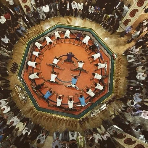 Men exercise at Ali ibn Abi Talib Zoorkhaneh. Zoorkhaneh 