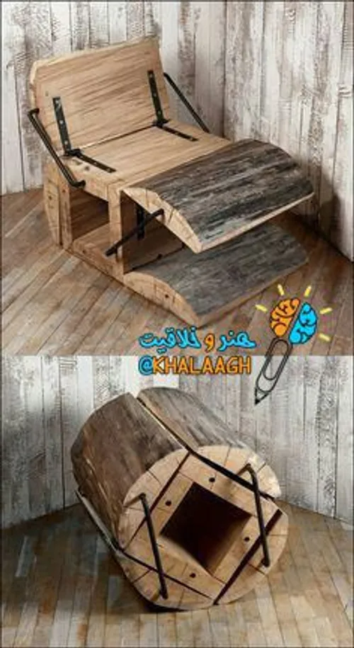 صندلی چوبی خلاقانه