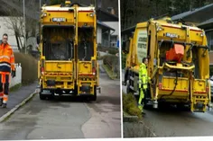 کامیون #خودران جمع‌آوری زباله سوئد