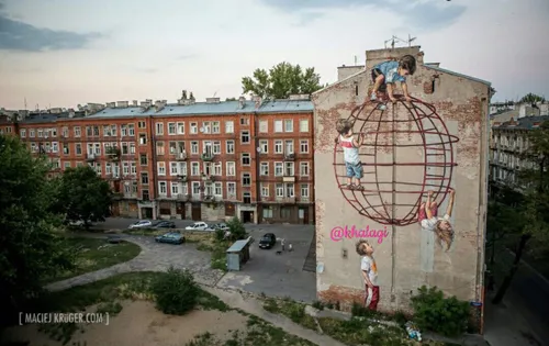 نقاشی دیواری در شهر پنانگ مالزی، اثر «Ernest Zacharevic»