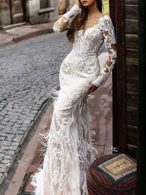 مدل لباس عروس ایتالیایی زیبا و چشم نواز 👰