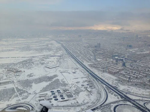 🔹 تهران یخ زده از فراز برج میلاد❄ ️