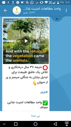 ⭕ ️ نتیجه ۳۷ سال درختکاری و تلاش یک عاشق طبیعت برای تبدیل