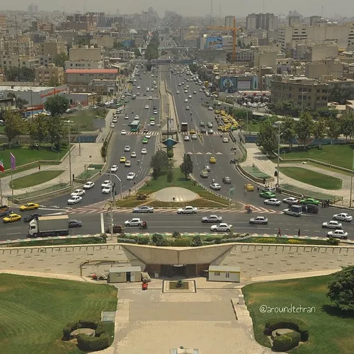 The Azadi ave seen from the Azadi tower - facing east | 2