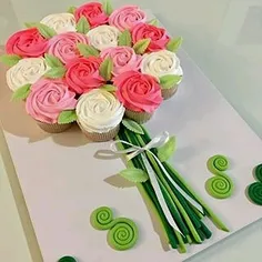 #تزئین #کاپ_کیک به شکل گل های رنگارنگ  #هنر #ایده #خلاقیت