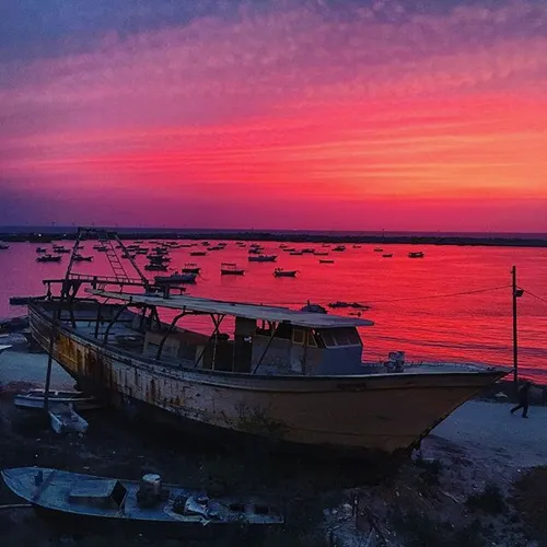 iPhone . Spectacular Sunset over Gaza's little fishy by h