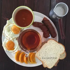 English #breakfast the Iranian way! At the English-themed