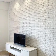 دیوار آجر سفید زیبا 