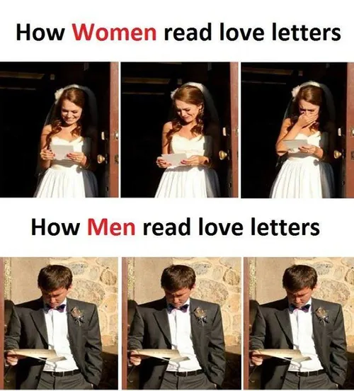 وقتی خانما نامه ی عاشقانه میخونن & وقتی آقایون نامه ی عاش