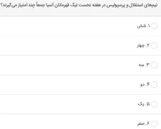 ...خلا قهرمآن لیگو با تیمه شیشم پایتخت جمع میبندن.../: