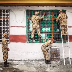 Draftees are busy renovating a school in #FirouzKouh, #Te