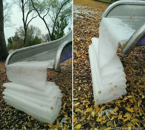 برف مثل پارچه شکل گرفته