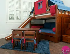 تختخواب#سرسره‌_دار؛#ایده‌ای جذاب برای اتاق کودک 