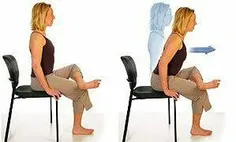 ⭕️کشش عضله پریفورمیس در وضعیت نشسته بر روی صندلی تنه را ب