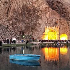 Norouzi visitors at Taq-e Bostan, a historical site with 