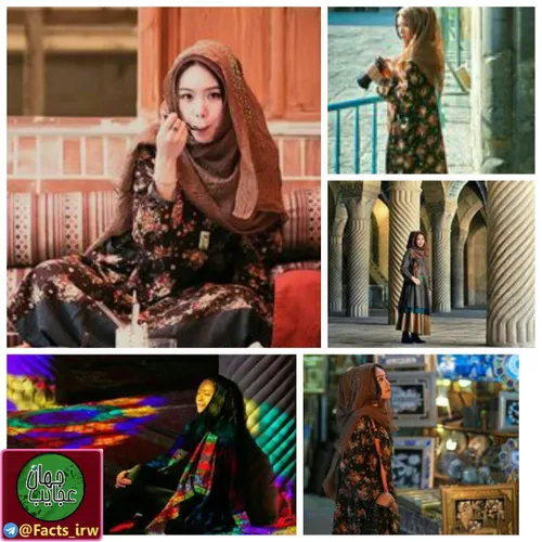 این بانوی خوش پوش از چین، با پوشیدن لباسهای زیبای ایرانی 